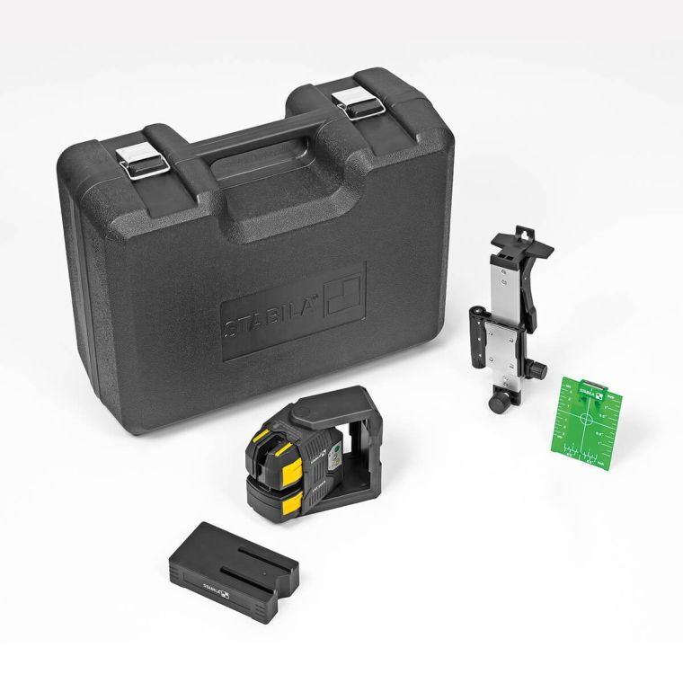 Stabila Láser de líneas en cruz y plomada LAX 500 G, juego de 5 piezas, sin batería ni cargador